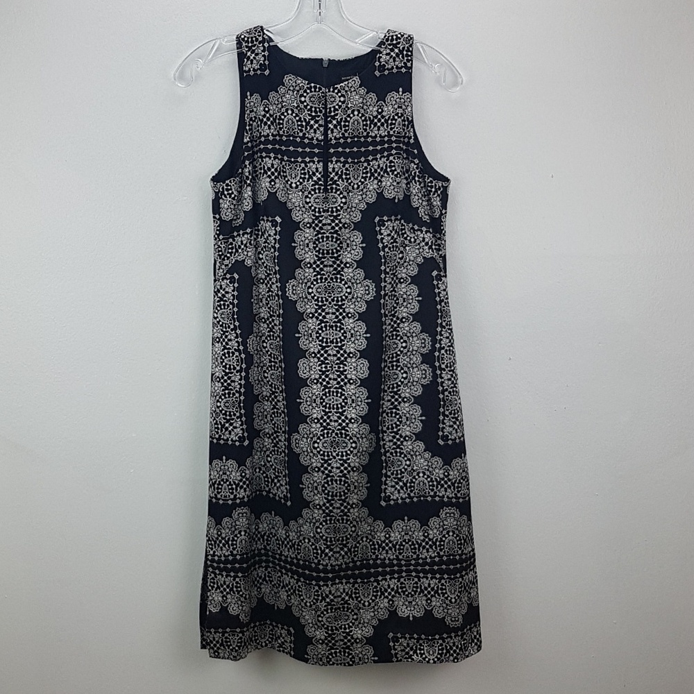 Nanette Lepore Silk Sleeveless Mosaic Print Black